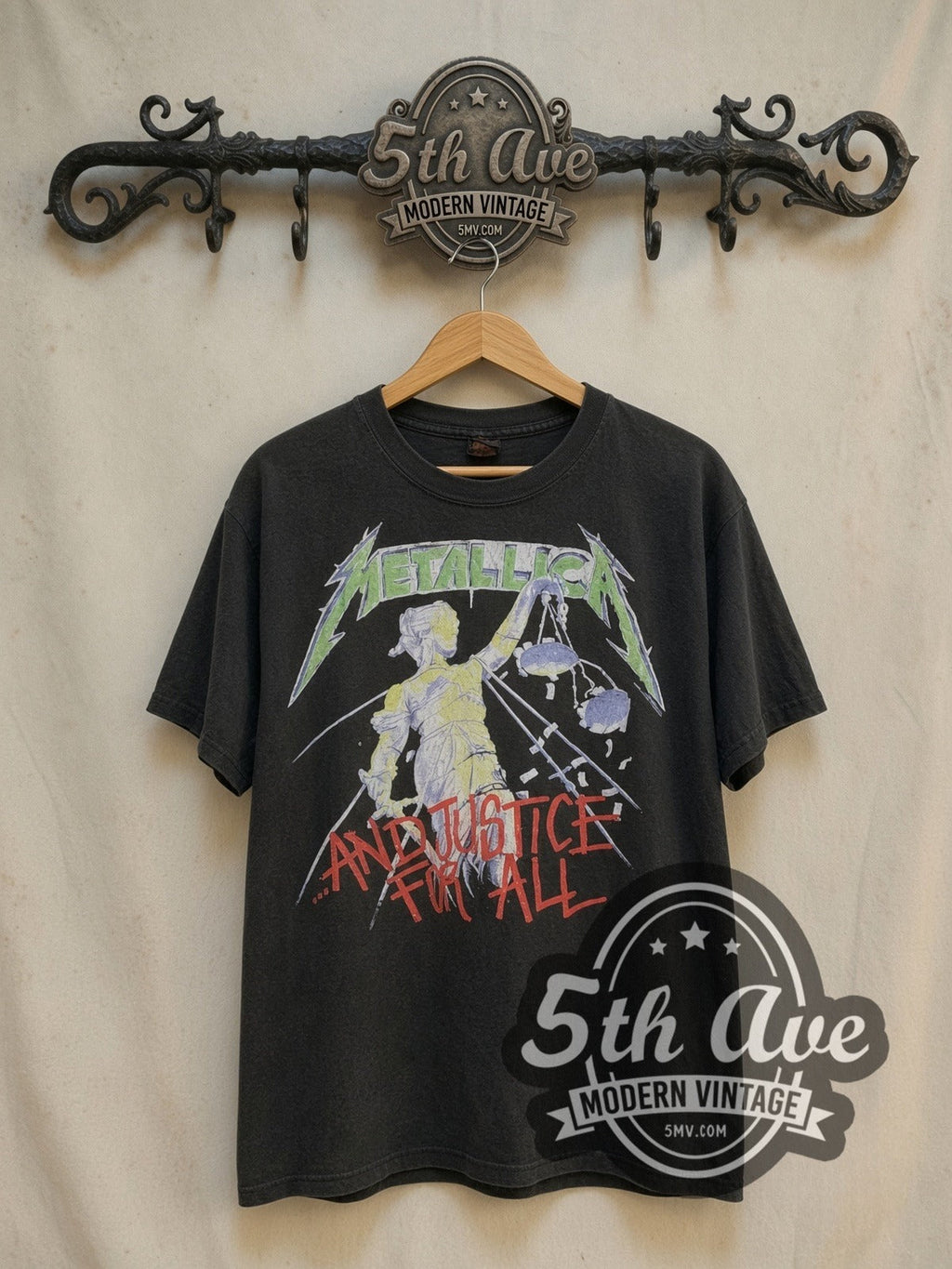 Metallica – And Justice for All Hammer of Justice – Vintage Band T-Shirt