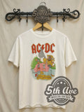 AC/DC x Beavis and Butt-Head – Pink Couch White Tee Wrecking Ball – Vintage Band T-Shirt