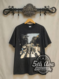 The Beatles – Abbey Road Crossing Wall Sign Back – Vintage Band T-Shirt