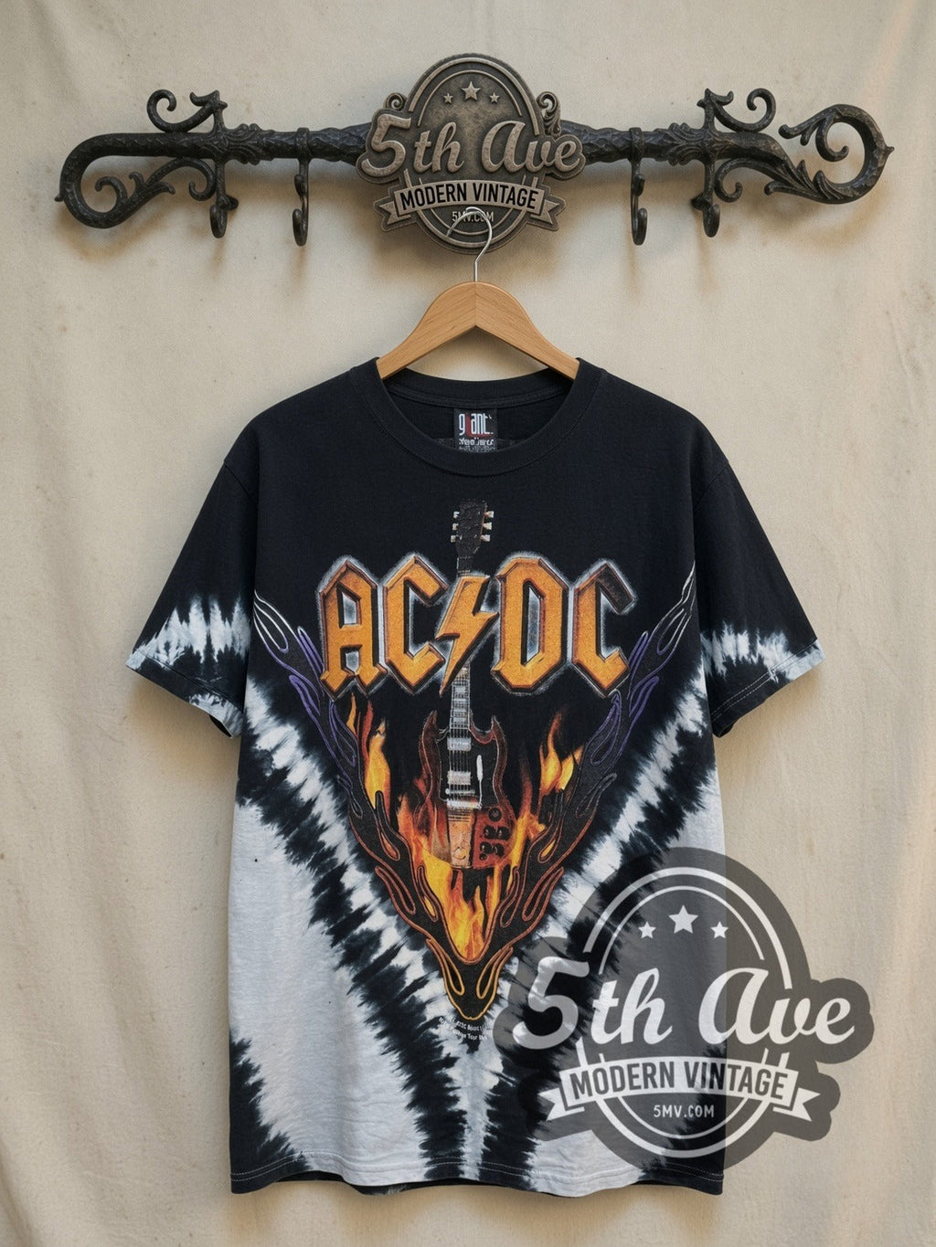 AC/DC – Hells Bells Power Up Tour – All Over Print – Vintage Band T-Shirt