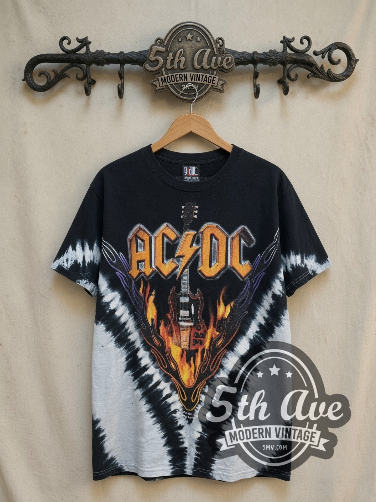 AC/DC – Hells Bells Power Up Tour – All Over Print – Vintage Band T-Shirt