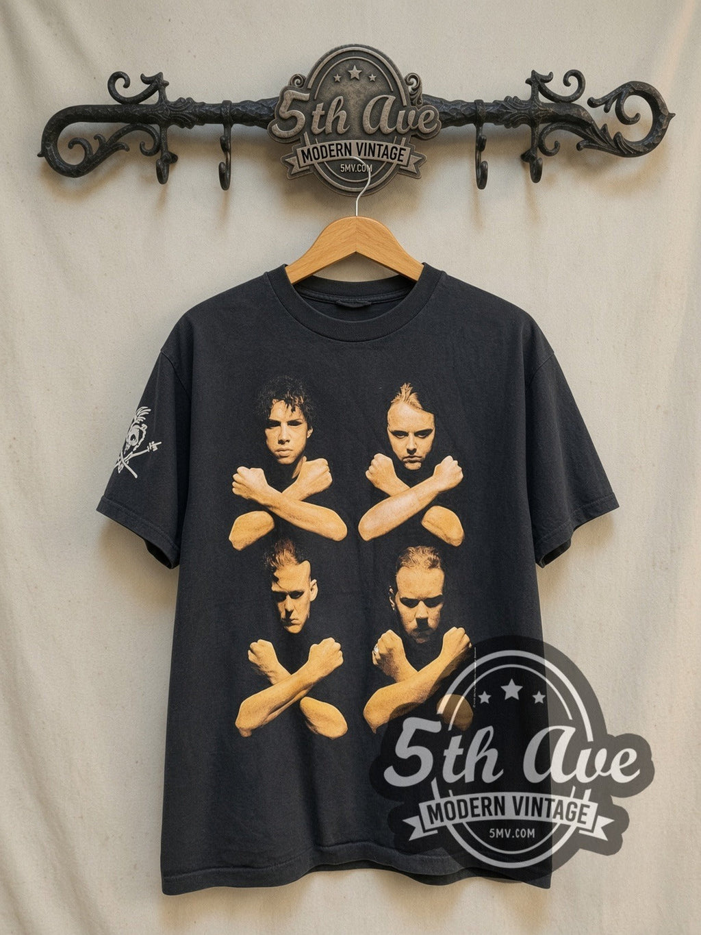 Metallica – Birth School Four Members Crossed Arms – Vintage Band T-Shirt