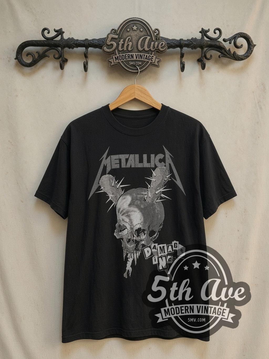Metallica – Damage Inc. Red Crown Pushead Skull – Vintage Band T-Shirt