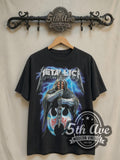 Metallica – Hooded Axe Guitar Blue Lightning – Vintage Band T-Shirt