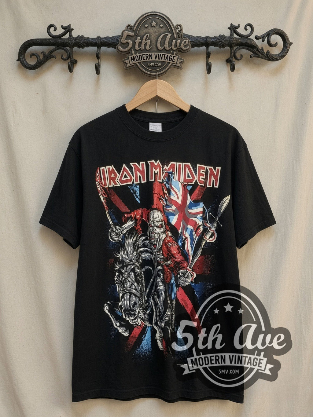 Iron Maiden – Eddie Union Jack Rider – Vintage Band T-Shirt