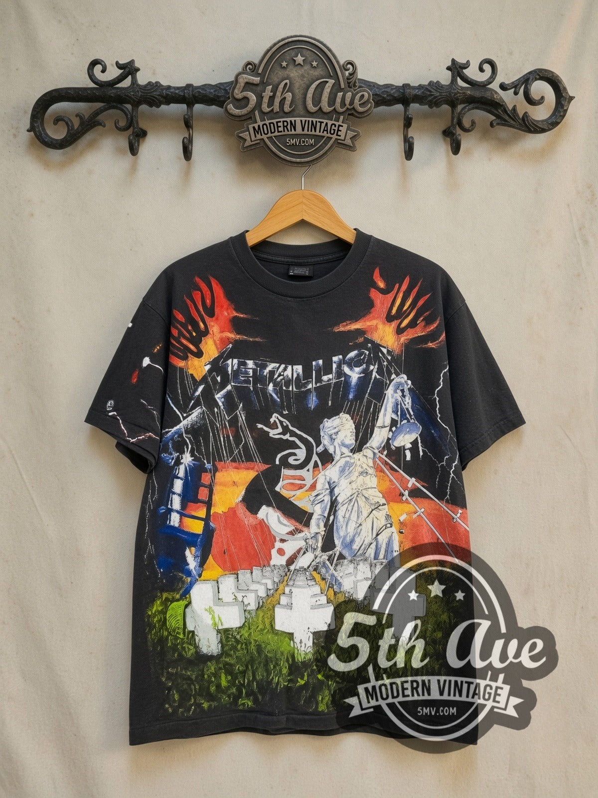 Metallica –...And Justice for All All-Over Print – Vintage Band T-Shirt