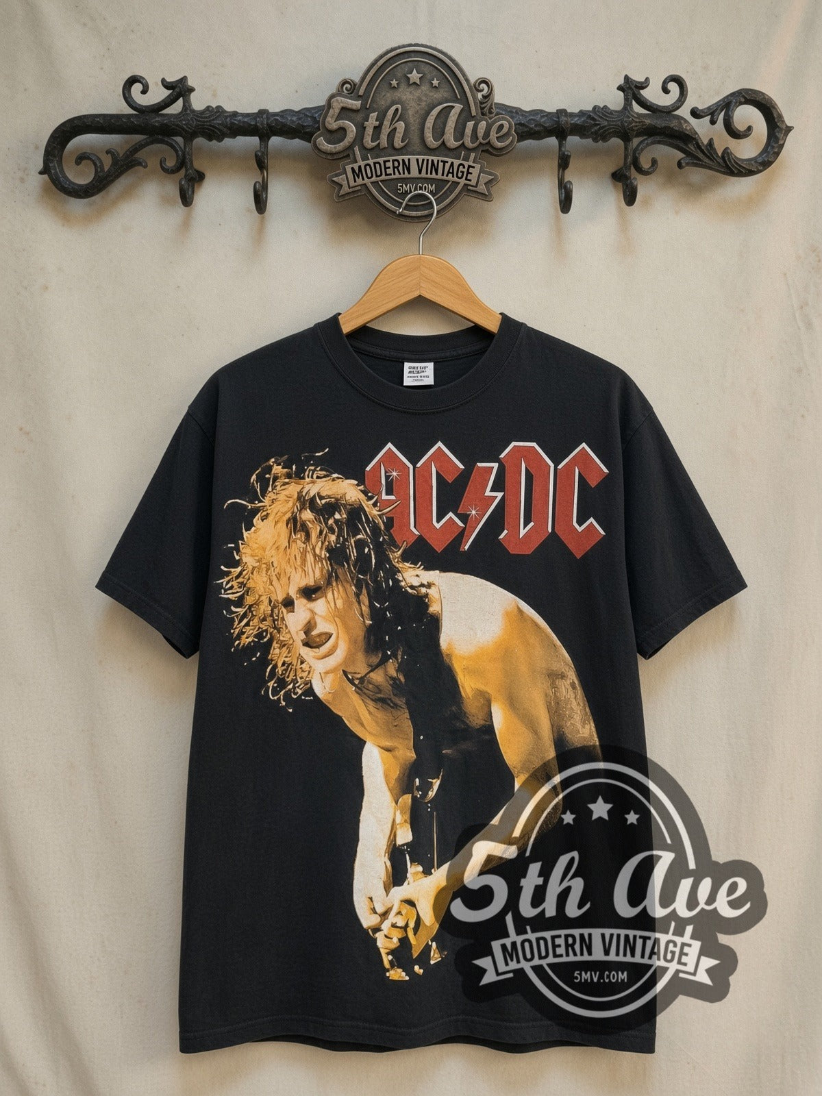 AC/DC – Angus Young Guitar Solo – All Over Print – Vintage Band T-Shirt