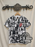 The Rolling Stones – Exile on Main St Collage White All Over Print – Vintage Band T-Shirt