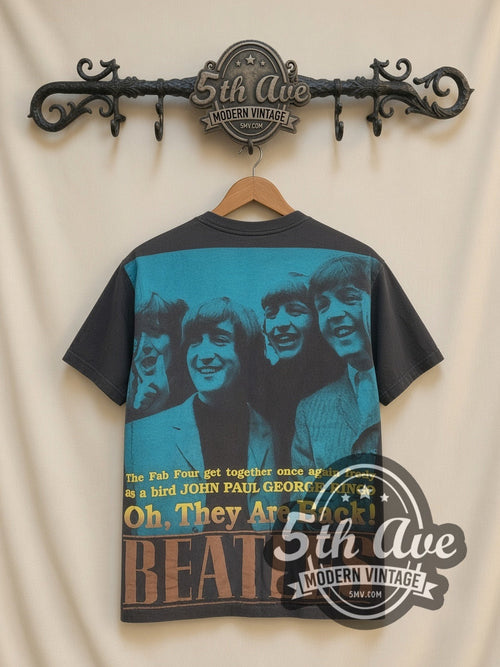 The Beatles – Fab Four Collage All Over Print – Vintage Band T-Shirt