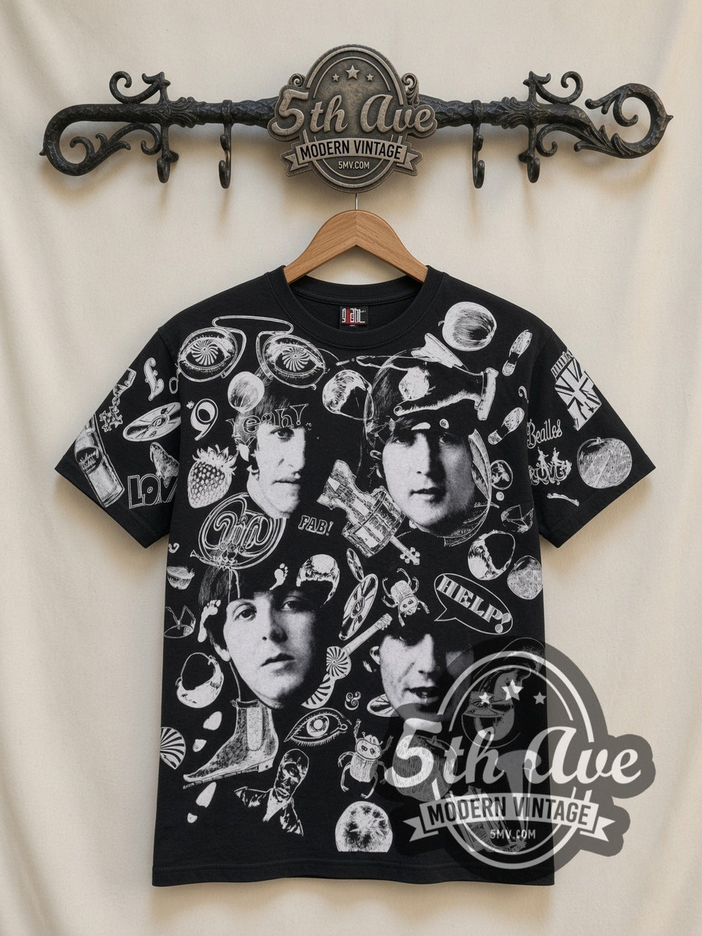 The Beatles – Help Collage All Over Print – Vintage Band T-Shirt