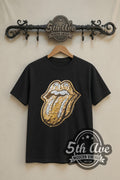 The Rolling Stones – Bridges to Babylon Gold Tongue (Black) – Vintage Band T-Shirt