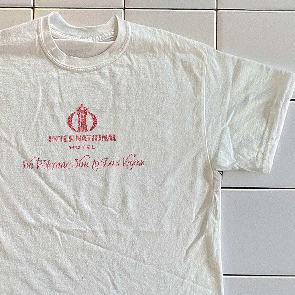 70's International Hotel Las Vegas Rare Washed White T-Shirt